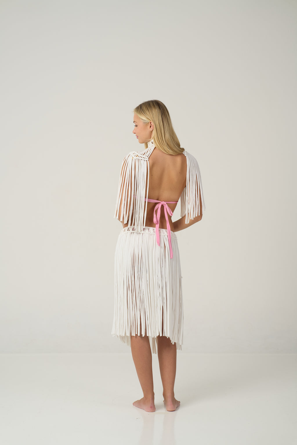 Luxury Crystal Fringe Set – White Edition