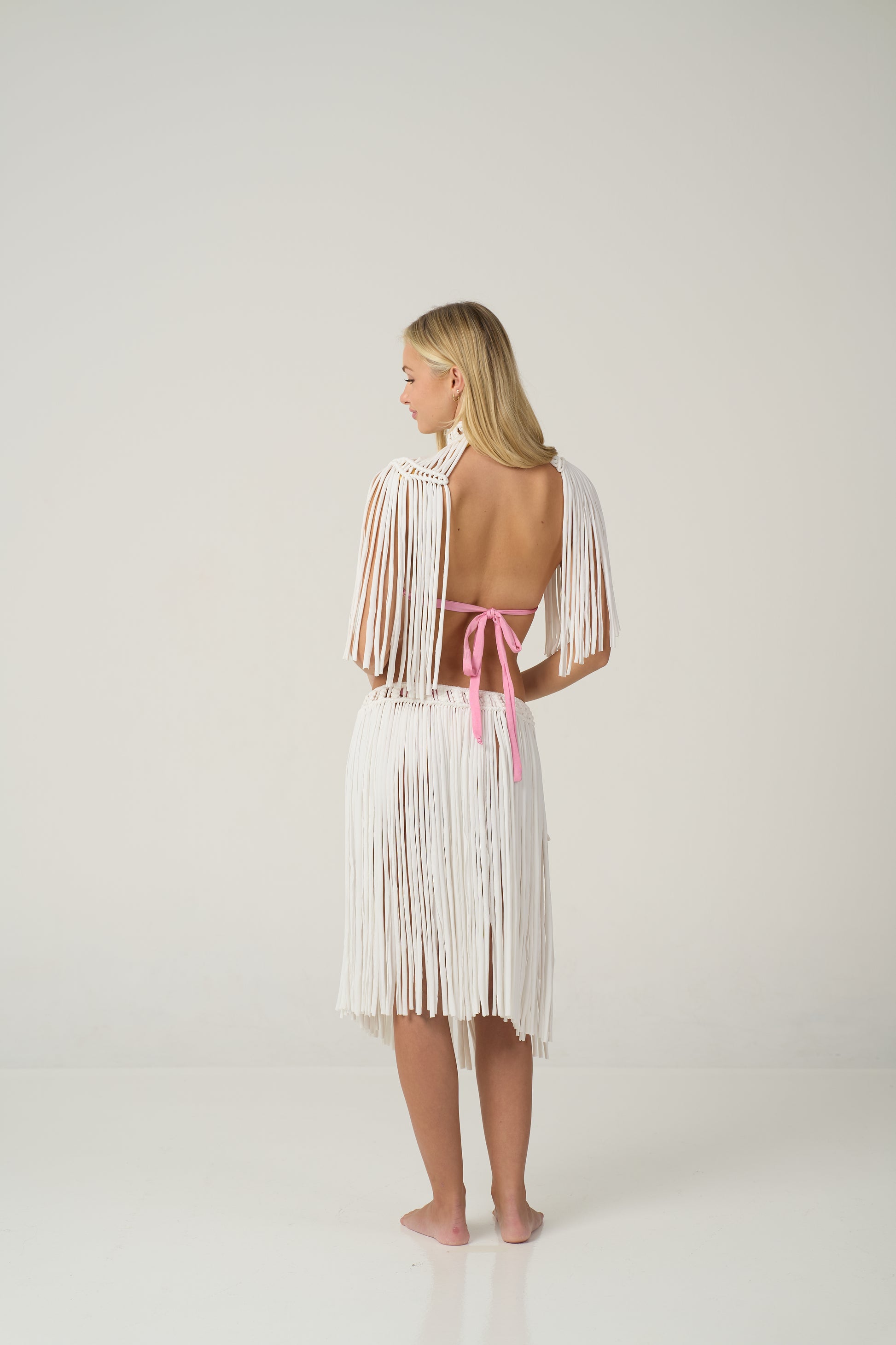 Luxury Crystal Fringe Set – White Edition