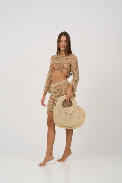 Heart-Shaped Capri Beach Bag - Romantic Summer Accessory