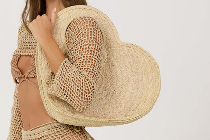 Heart-Shaped Capri Beach Bag - Romantic Summer Accessory
