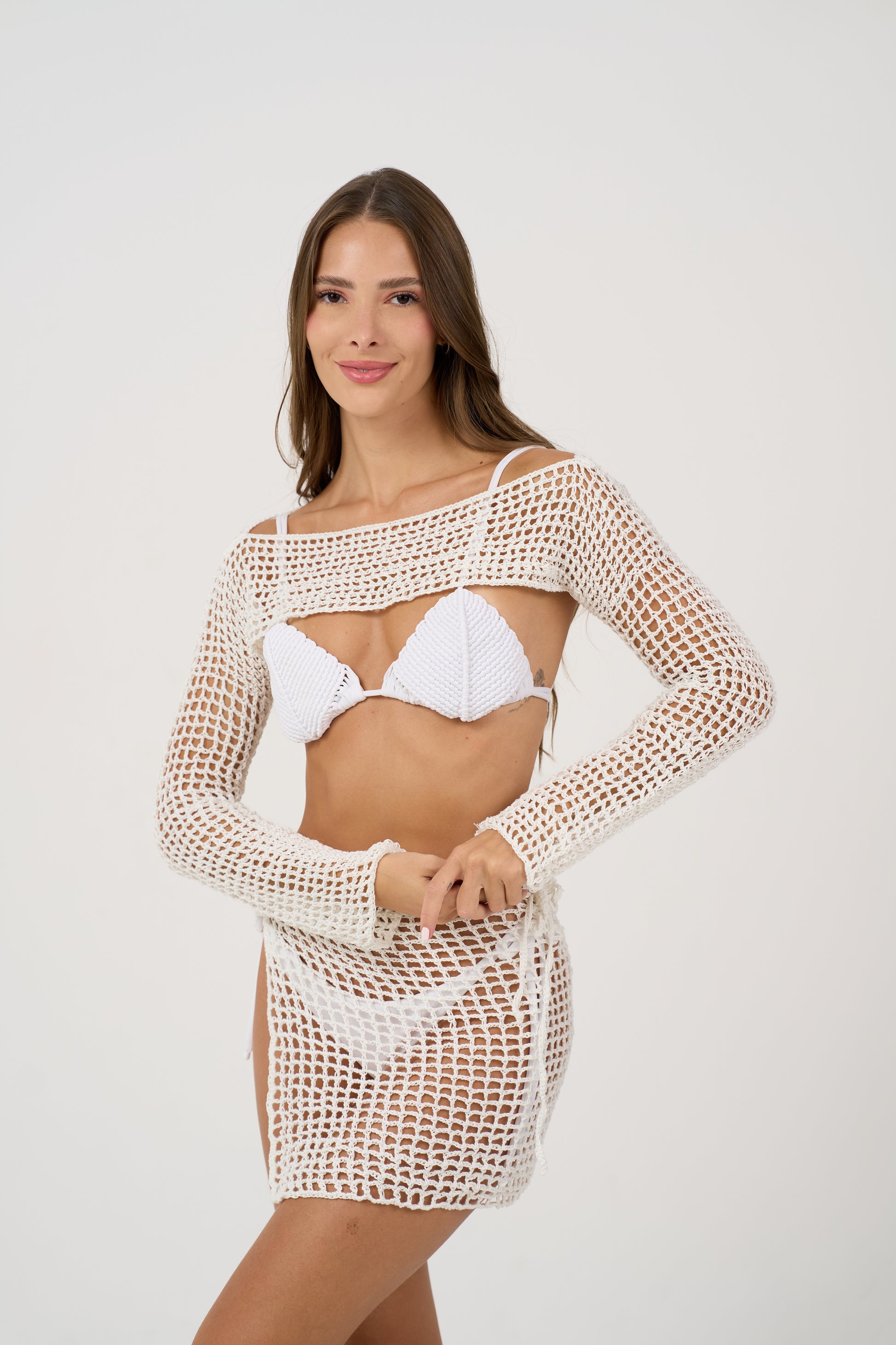 Riveira White Set 2-in-1 | Bikini & Cover-Up