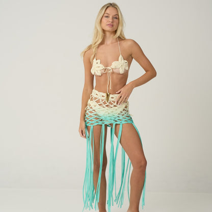 Opal Skirt – Iridescent Freedom in Emerald Glow