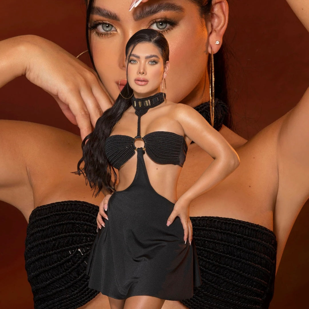 Onyx Set (2-in-1) Dress & Bikini (Removable Skirt)